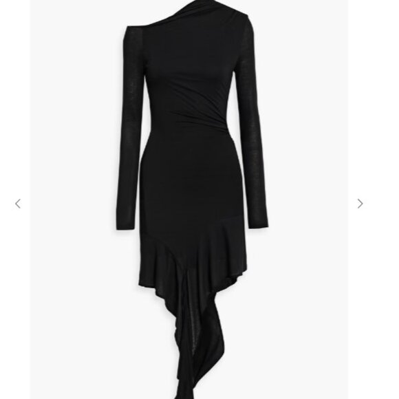 Helmut Lang Scala Draped Asymmetric Mini Dress S EUC - Picture 5 of 8